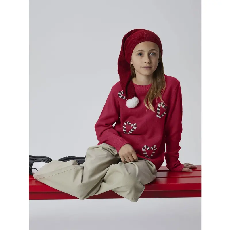 Name It Jester Red Nkfrajul Ls Loose Knit 2