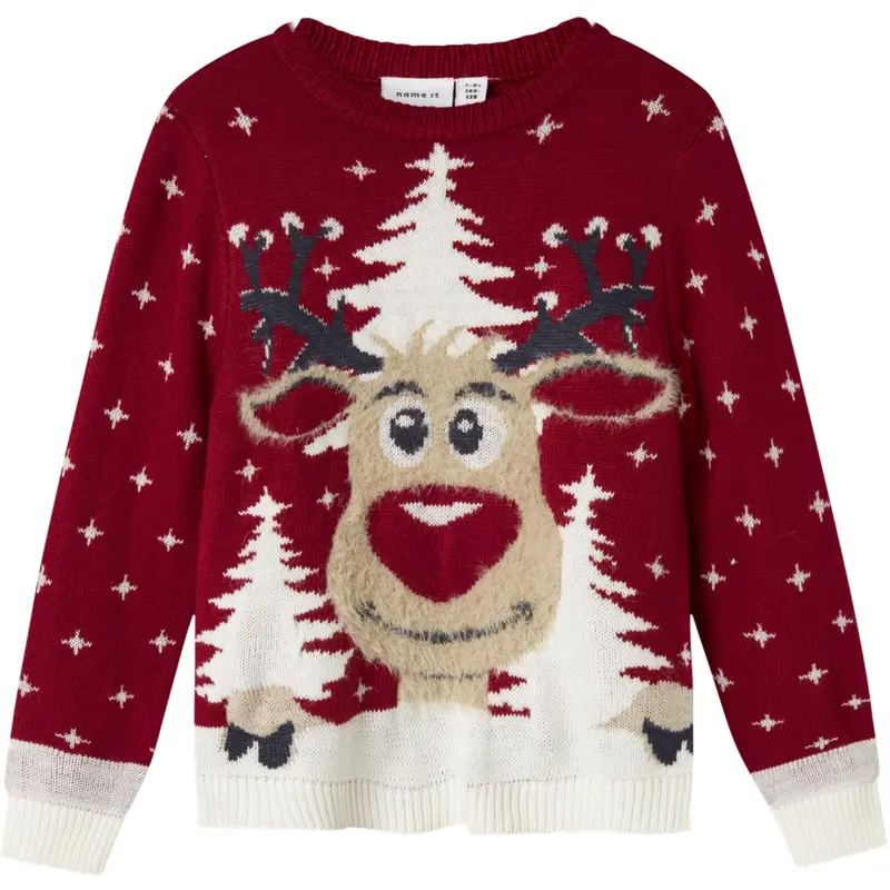 Name It Jester Red Nknrebo Ls Knit Box 1