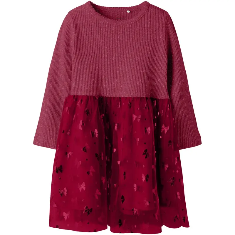 Name It Jester Red Nmfrosally Ls Dress 1