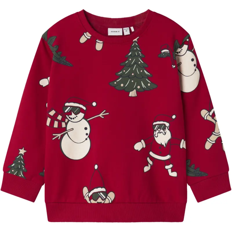 Name It Jester Red Nmmroka Ls Nreg Sweat Bru Box 1