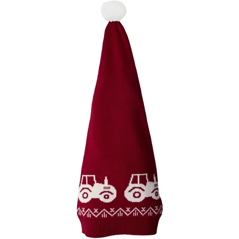Name It Jester Red Tractor Nmnrismas Knit Hat 1
