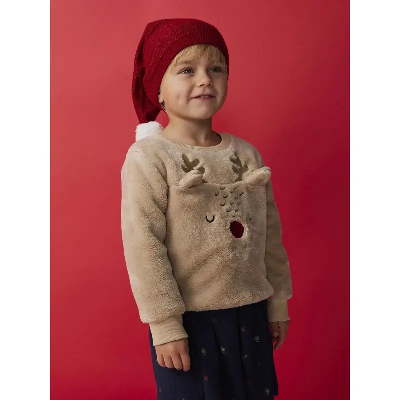 Name It Jester Red W. Red Lurex Nmnrinjaha Knit Hat 2