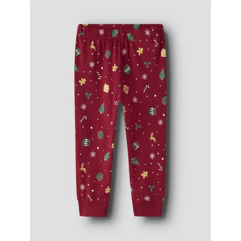 Name It Jester Red Xmas Aop Red Nmnvismas Ls Nightset 3