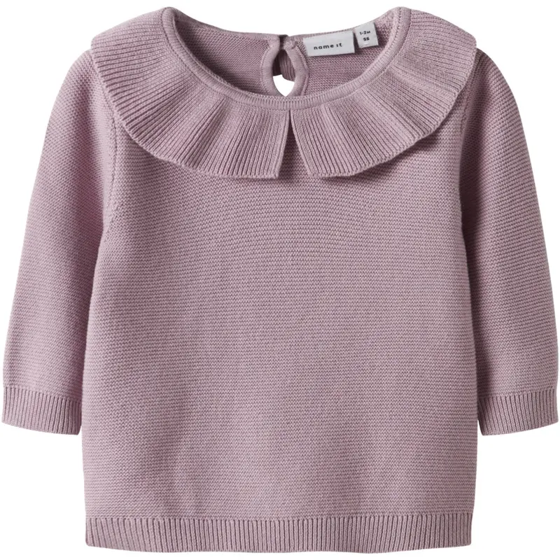 Name It Keepsake Lilac Nbfoda Ls Knit 1
