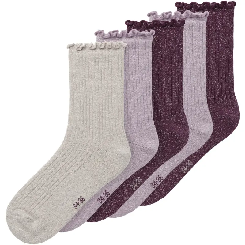 Name It Keepsake Lilac Nkfrosie 5P Socks 1