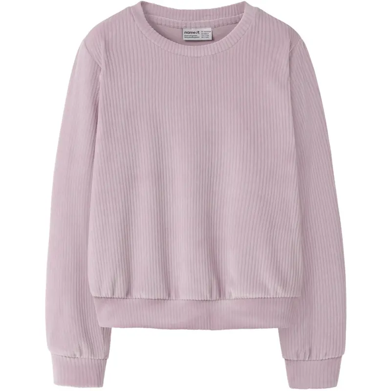 Name It Keepsake Lilac Nkfveloa Ls Velvet Short Top 1