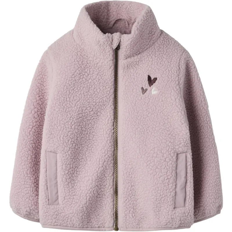 Name It Keepsake Lilac Nmfmall Sherpa Jacket 1