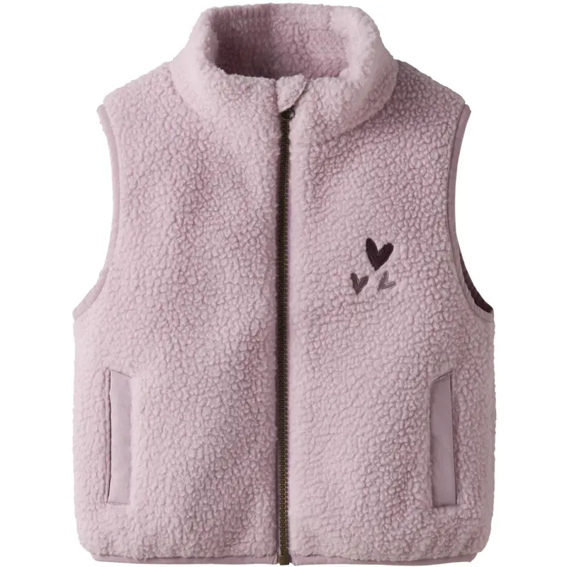 Name It Keepsake Lilac Nmfmall Sherpa Vest 1