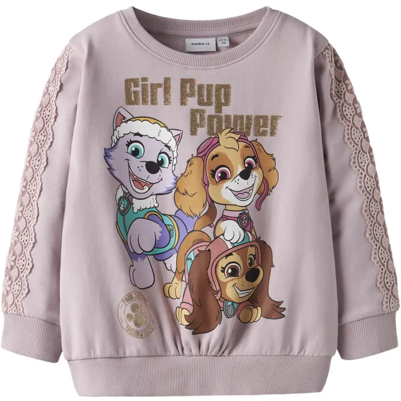 Name It Keepsake Lilac Nmfnaba Paw Sweat Bru Cplg 1