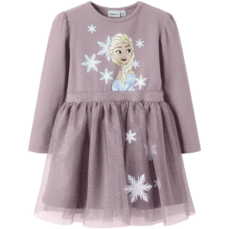Name It Keepsake Lilac Nmfosimi Frozen Ls Tulle Dress Wdi 1