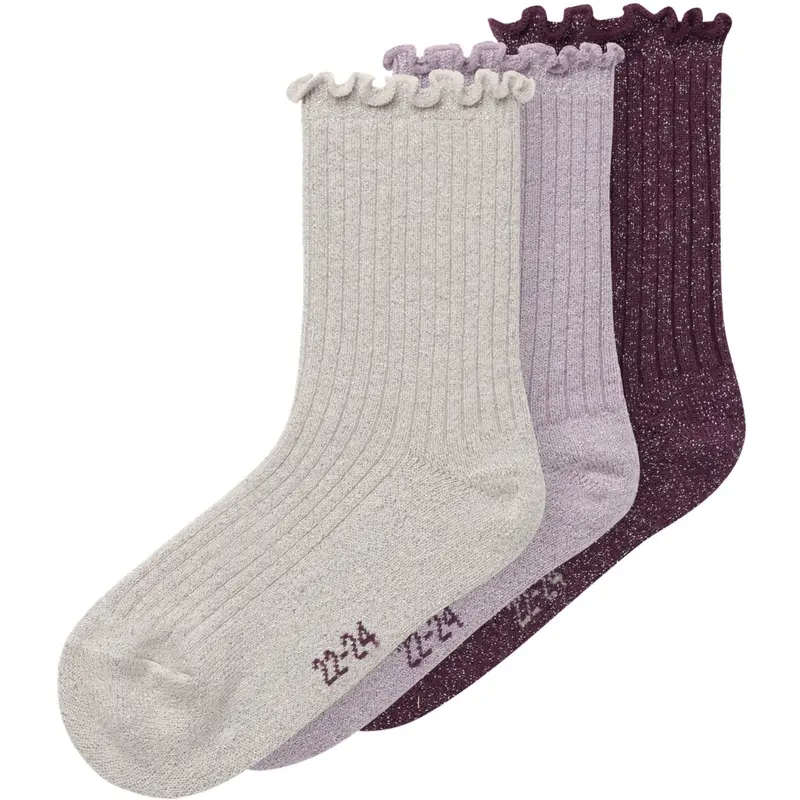 Name It Keepsake Lilac Nmfrosie 3P Socks 1