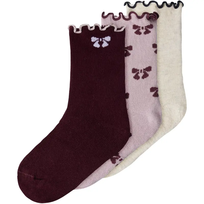 Name It Keepsake Lilac Nmfsilke 3P Socks 1
