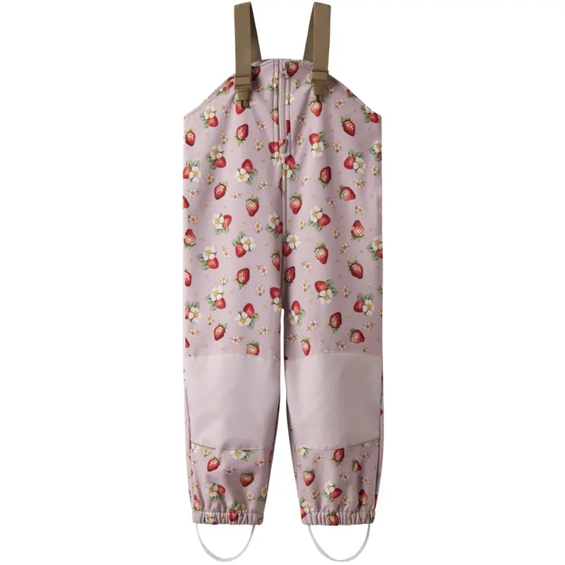 Name It Keepsake Lilac Strawberry Nmfalfa08 Softshell Bib Pants Aop Fo 1
