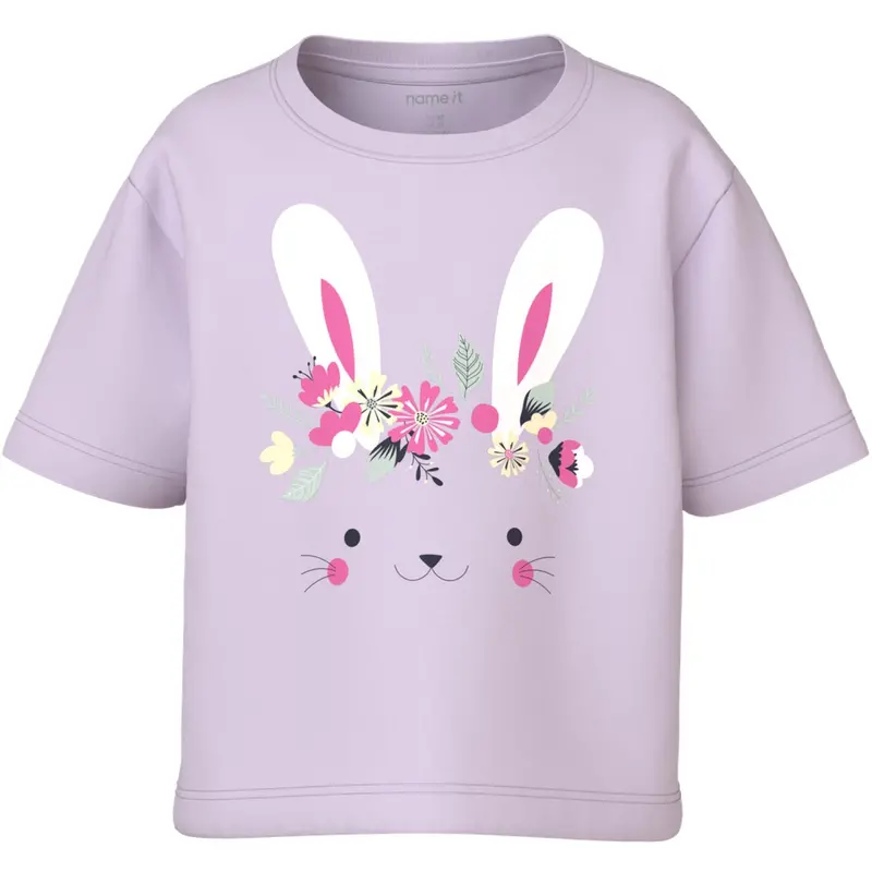 Name It Lavender Fog Bunny Nmfvilinse Ss Nreg Short Top 1