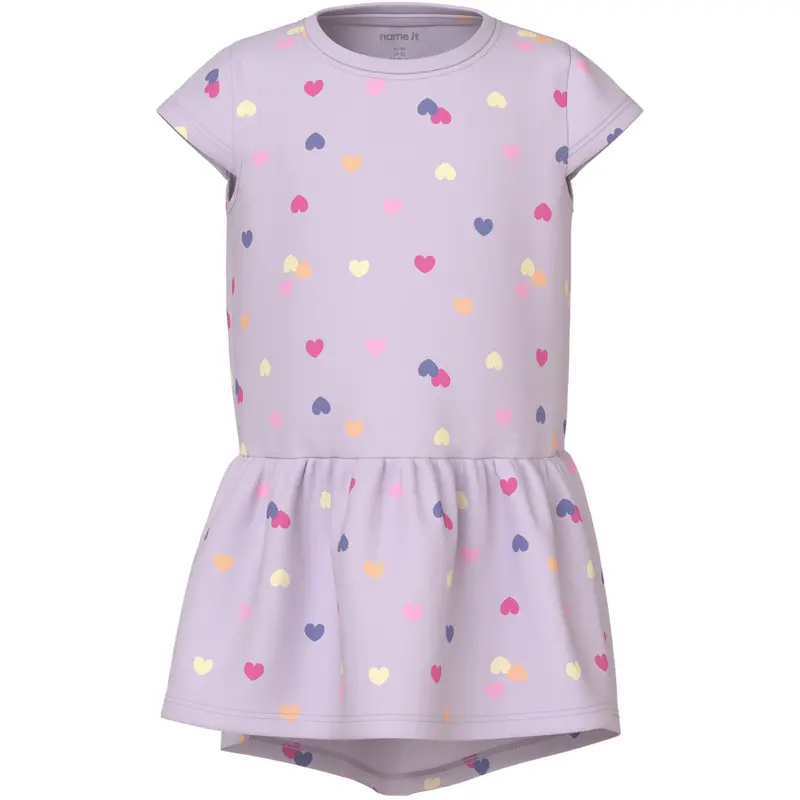 Name It Lavender Fog Colorful Hearts Nmfvigga Capsl Dress F1 Noos 1