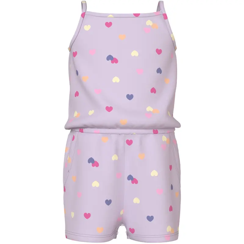 Name It Lavender Fog Colorful Hearts Nmfvigga Strap Suit 1