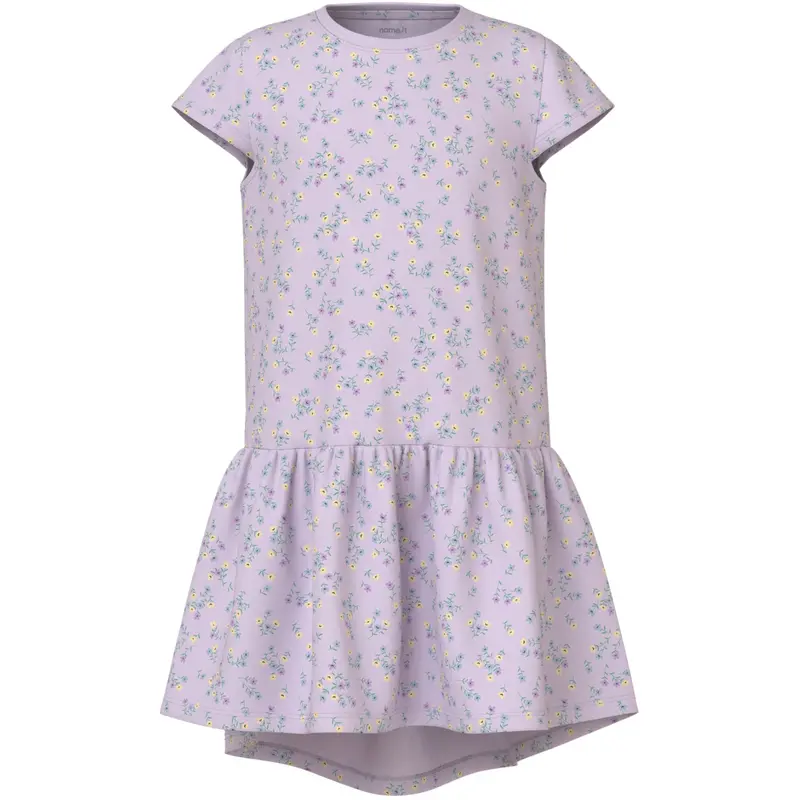 Name It Lavender Fog Little Flower Nkfvigga Capsl Dress 1