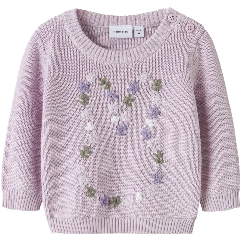 Name It Lavender Fog Nbfdetummi Ls Knit 1