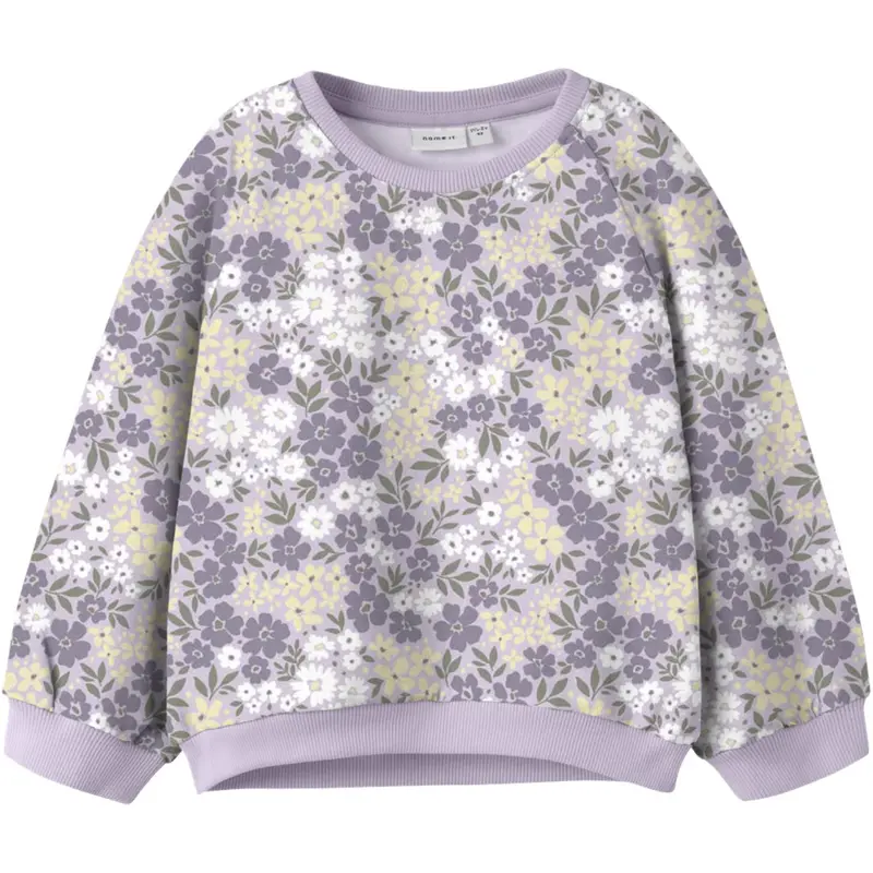 Name It Lavender Fog Nmfdartia Ls Nreg Sweat Unb 1