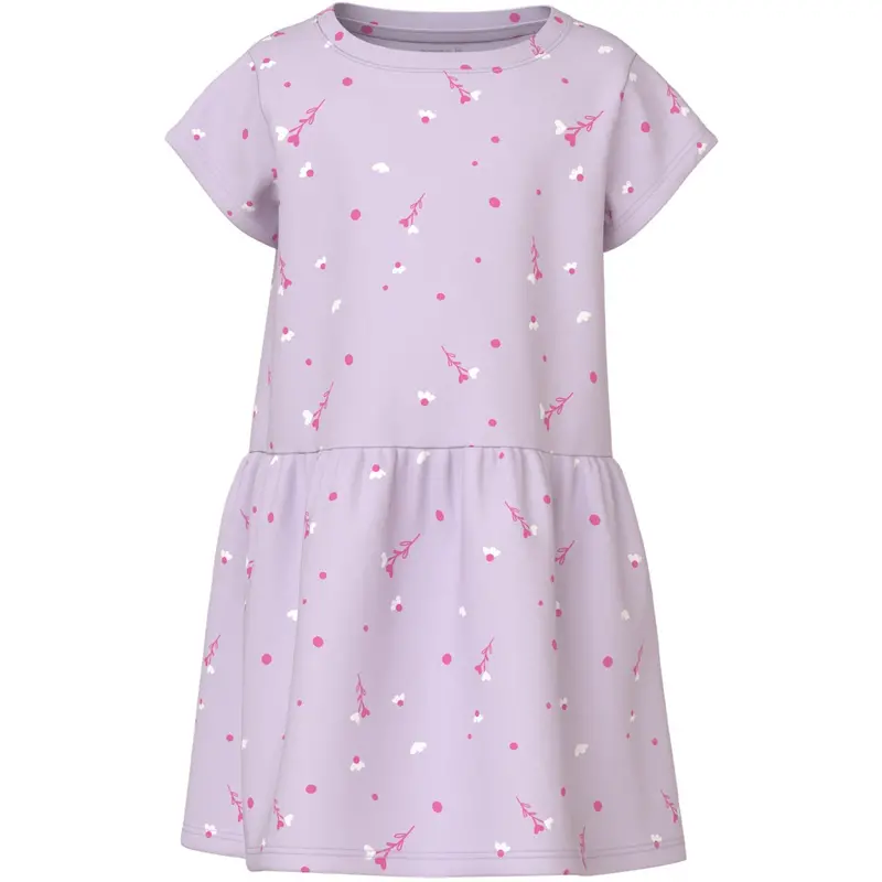 Name It Lavender Fog White Florals Nmfvilinse Capsl Dress 1