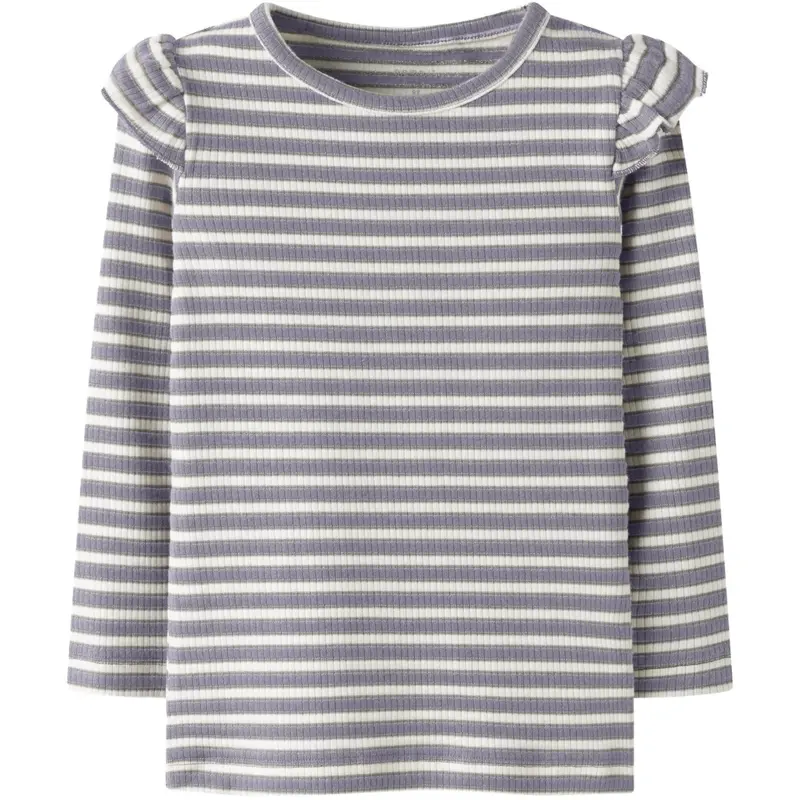 Name It Lavender Gray Cloud Dancer Nmftaias Ls Slim Top 1