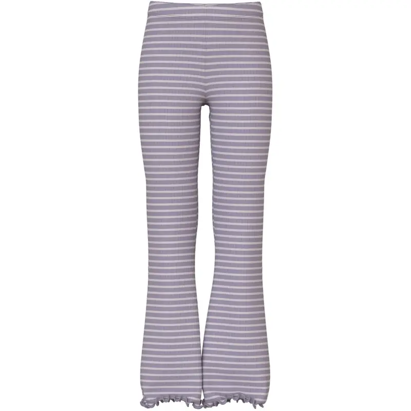 Name It Lavender Gray Lilac Marble Stripe Nkfvemma Flare Pants 1