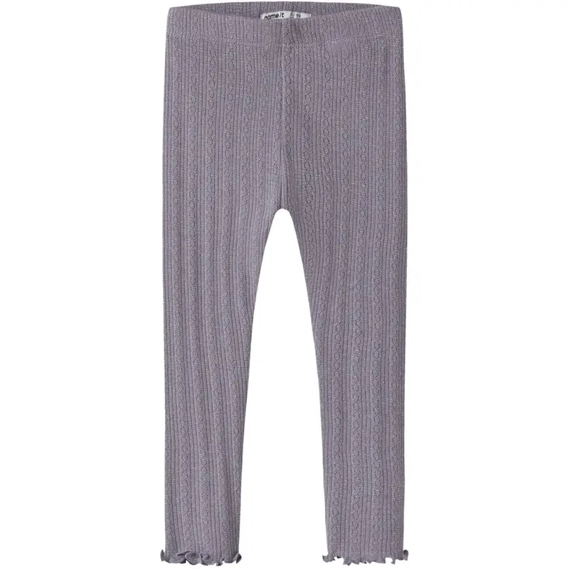 Name It Lavender Gray Melange Nmfblitta Slim Leggings 1