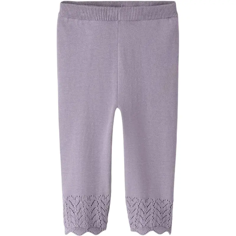 Name It Lavender Gray Nbfbrit Knit Pants 1