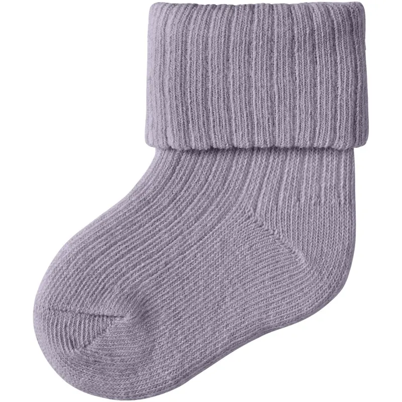 Name It Lavender Gray Nbfnobba Socks 1