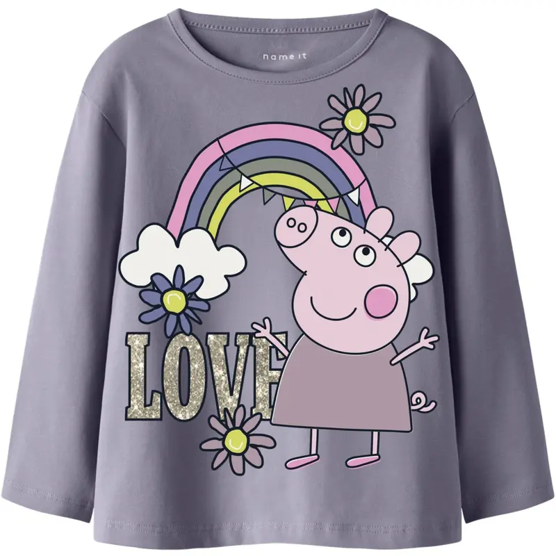 Name It Lavender Gray Nmfdada Peppa Ls Nreg Top Box Cplg 1