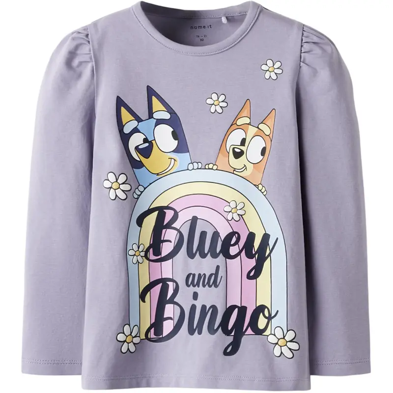Name It Lavender Gray Nmfjessie Bluey Ls Top Box Noos Sky 1
