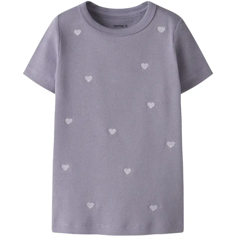 Name It Lavender Gray Nmfnakal Ss Slim Top Noos 1