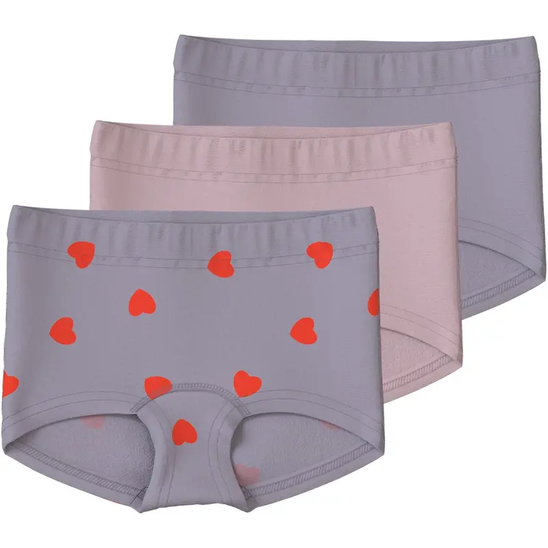 Name It Lavender Gray Nmftights 3P Lavender Hearts Noos 1