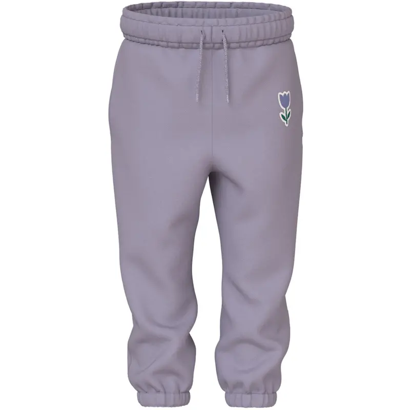 Name It Lavender Gray Tulip Nmfvallene Nreg Swe Pants Bru 1