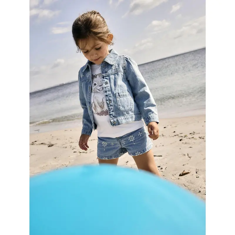 Name It Light Blue Denim Anglaise Nmfrose Mom Dnm Anglai Shorts 1026-Ov H 2