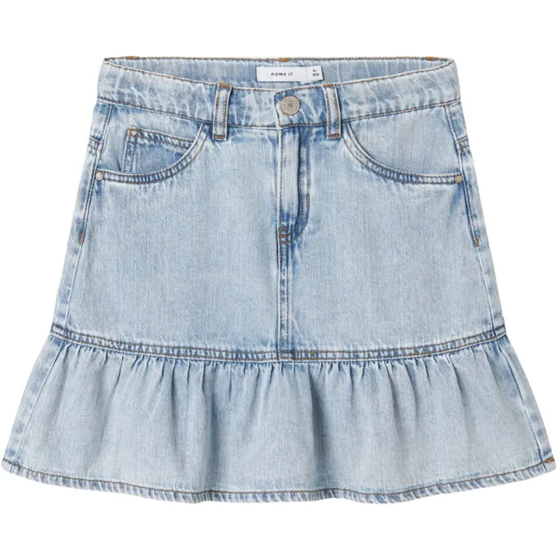 Name It Light Blue Denim Nynne Short Denim Skirt 1