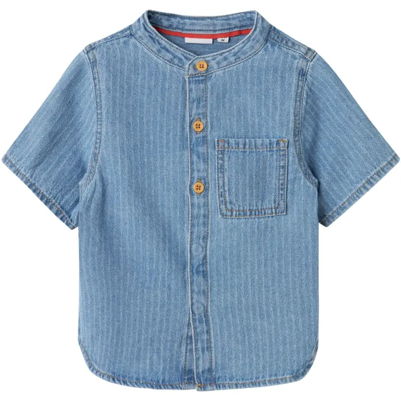 Name It Light Blue Denim Stripes Fido Denim Shirt 1