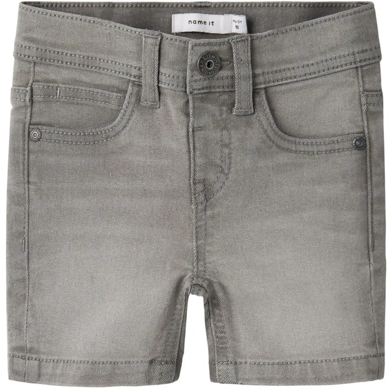 Name It Light Grey Denim Nmmsilas Slim L Dnm Shorts 3339-Is Tb 1