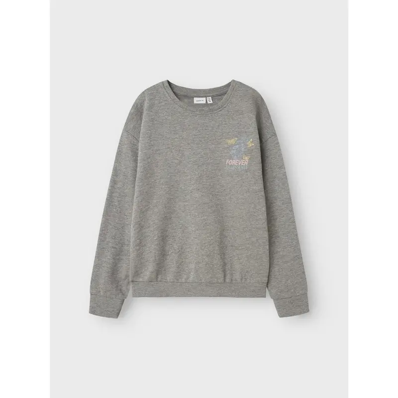 Name It Light Grey Melange Nkflotte Nreg Sweat Unb 3