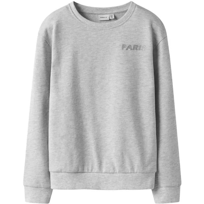 Name It Light Grey Melange Nkftilde Ls Nreg Sweat Top Unb Pb 1