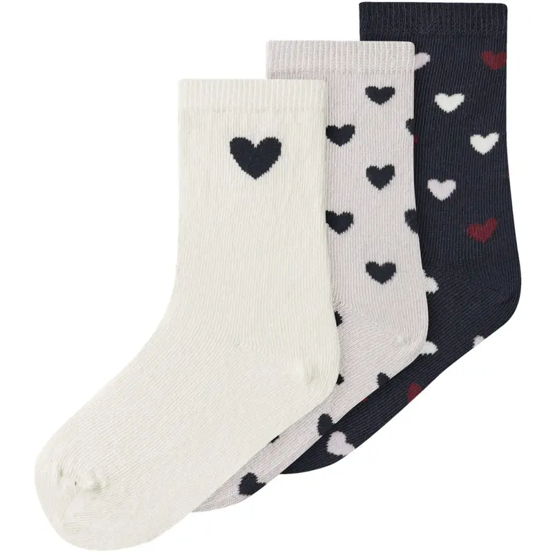 Name It Light Grey Melange Nmftua 3P Socks 1