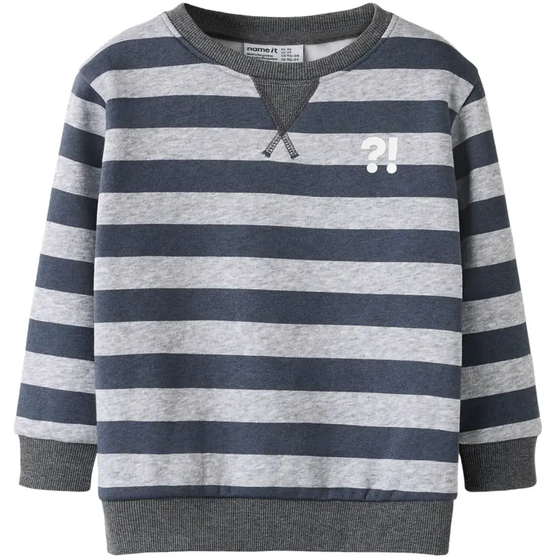 Name It Light Grey Melange Nmmovillo Ls Nreg Swe Bru Bf 1