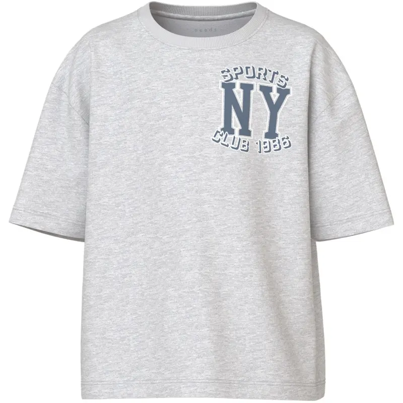 Name It Light Grey Melange Ny Sports Club Valix T-Shirt 1