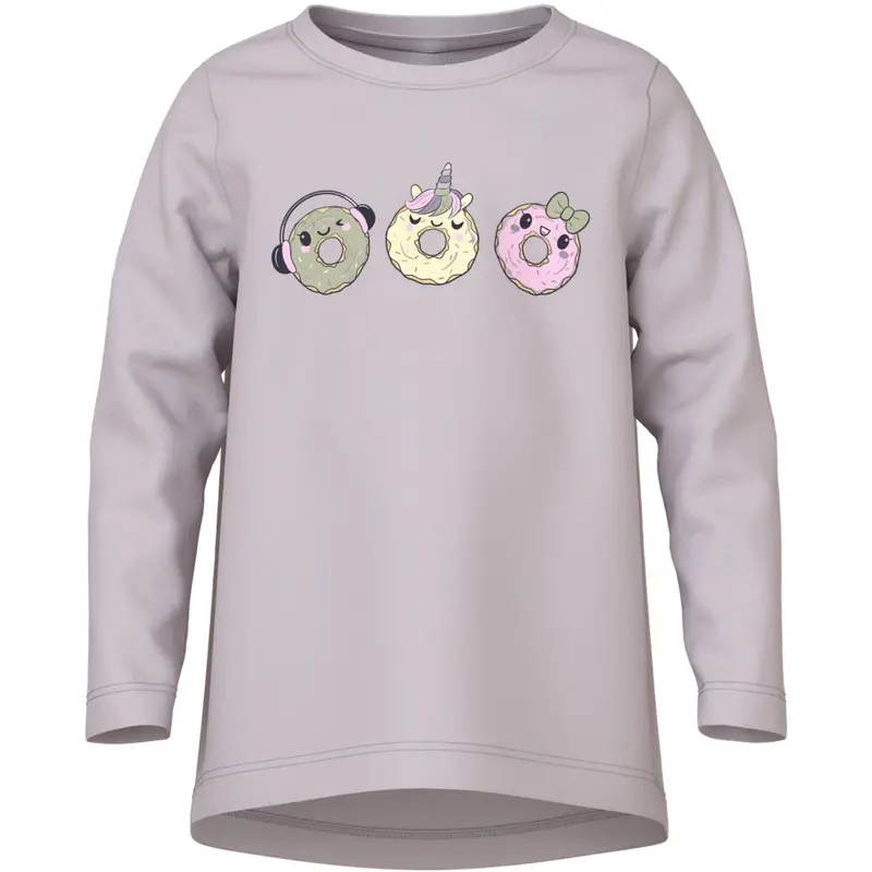 Name It Lilac Marble Donuts Nmfviolet Ls Loose Top 1