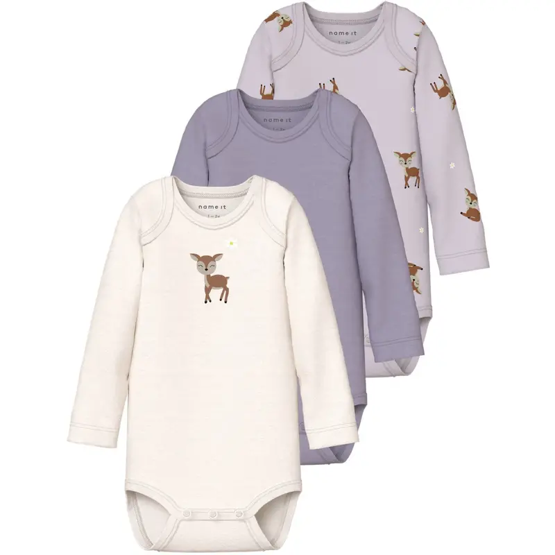 Name It Lilac Marble Nbfbody 3P Ls Lilac Marble Deer Noos 1