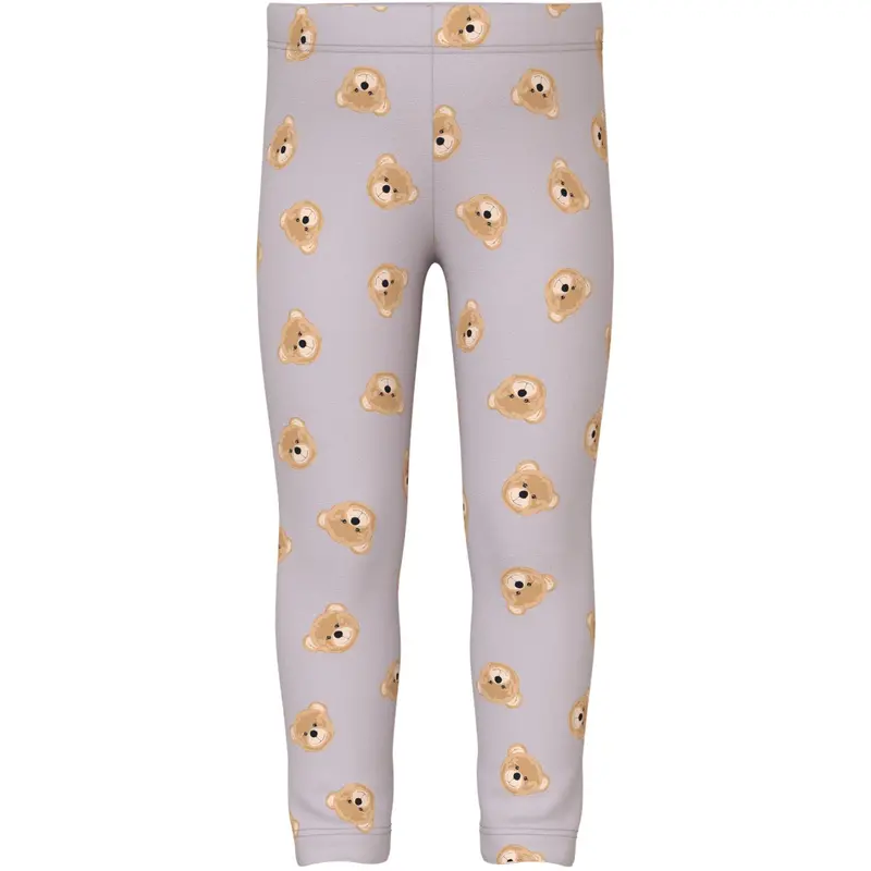 Name It Lilac Marble Teddy Bears Nmfvivian Aop Leggings 1