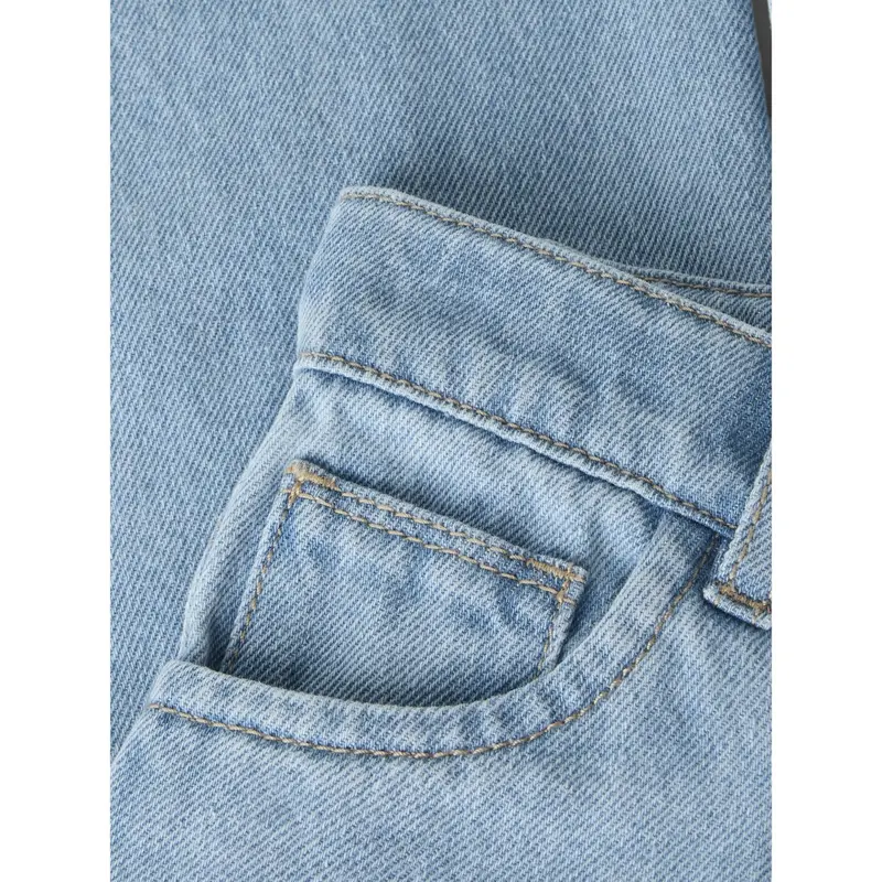 Name It Medium Blue Denim Balloons Nmfrose Wide Emb Jeans 4999-Za 2