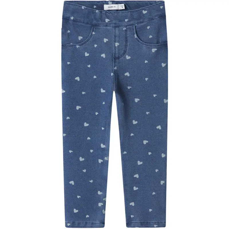 Name It Medium Blue Denim Heart Nmfsalli Slim Dnm Leggings 2352-Vb Noos 1