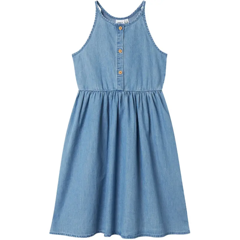 Name It Medium Blue Denim Joy Strap Denim Dress 1