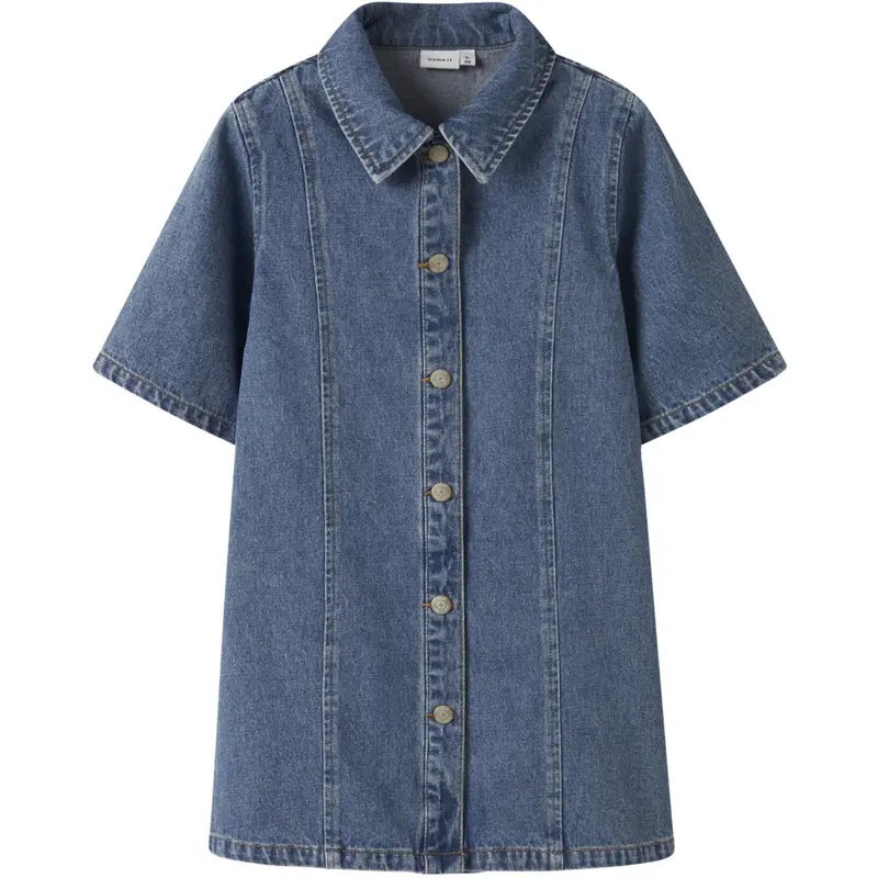 Name It Medium Blue Denim Nkfgianna 2/4 Dnm Dress 2221-Iz D 1